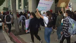 San diego police fired flash-bang grenades at protesters in the
afternoon sunday, may 31, 2020. earlier day scene of seemed peaceful
an...