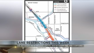 Lane restrictions start as part of the I-10 Widening Project