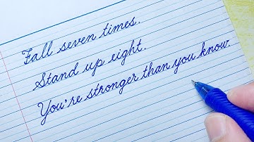 Cursive Writing Quote 15 | How to write in cursive | Cursive Handwriting Practice | Cursive Letters