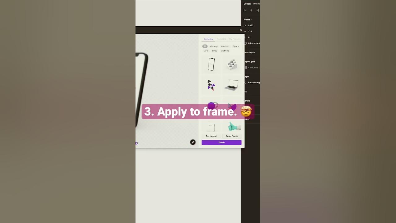 How to create an iPhone mockup in Figma with one click. #webdesign #howto