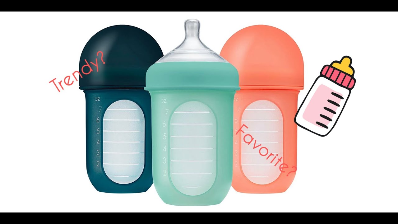 Boon Nursh Silicone Pouch Bottle 8oz (3-pack) - Blue