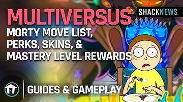 MultiVersus - Morty Move List, Perks, Skins, & Mastery Level Rewards!