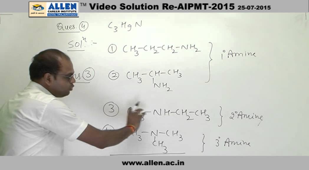 AIPMT 2015 Re-Exam Chemistry Solution – Q. No. 04 (Paper Code-A)