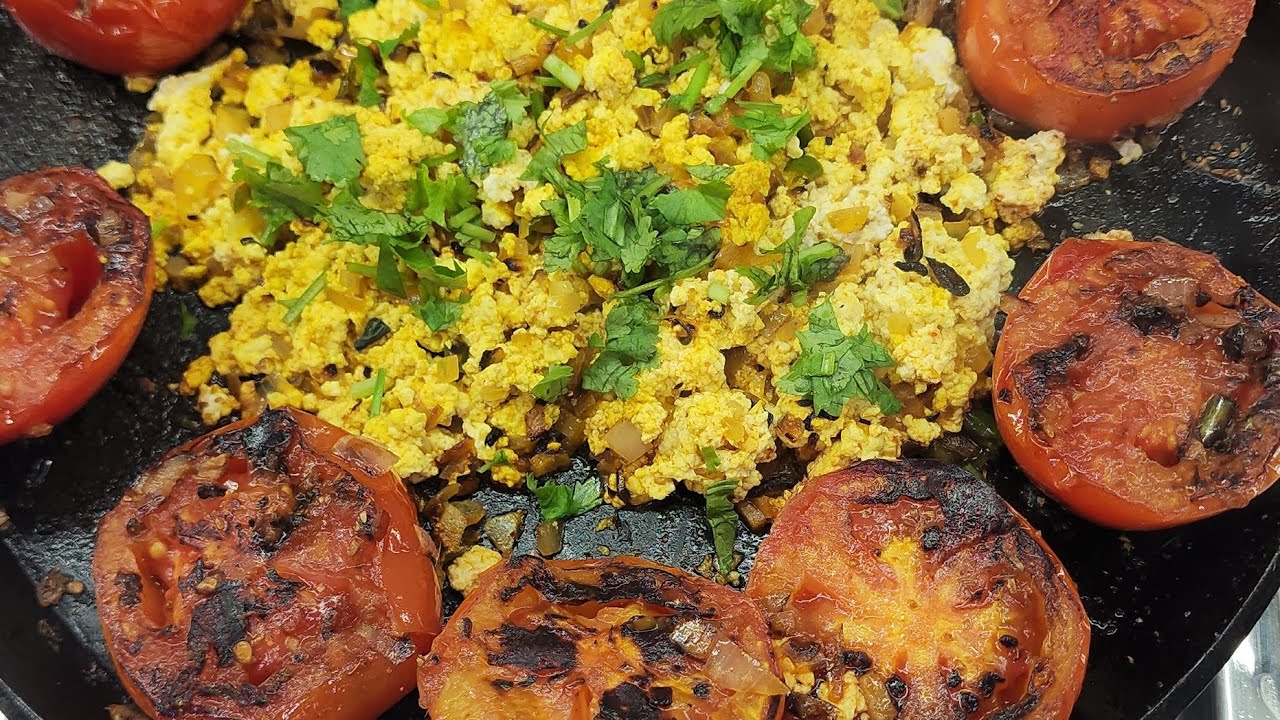 Smoky Tomatoes..besan chilla ..family brunch