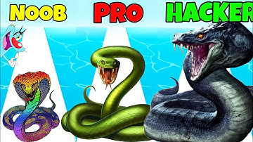 Noob vs Pro vs Hacker In Snake Run Race | Oggy and Jack #Snakerunrace