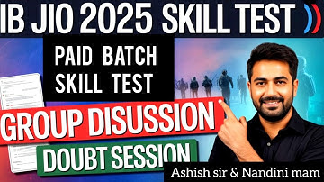 IB JIO SKILL TEST DISCUSSION VIDEO! ORAL TEST /DOUBT SESSION VIDEO OF COMPUTER RELATED TASK! #ib 