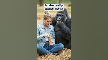 This silverback Gorilla Wanted a Snack... Her Reaction Left Everyone Speechless! #shorts