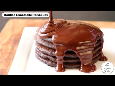 Double Chocolate Pancakes | Chocolate Drip Pancakes Recipe ~ The Terrace Kitchen