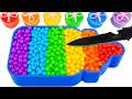 Satisfying Video | How To Make Rainbow Milk Bottle Bathtub With Mixing Beads Cutting ASMR