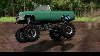 Squarebody Mega Truck Goes For A Wild Ride Beamng.drive