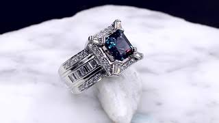 Luxury Stepped Castle Engagement Ring by Krikawa