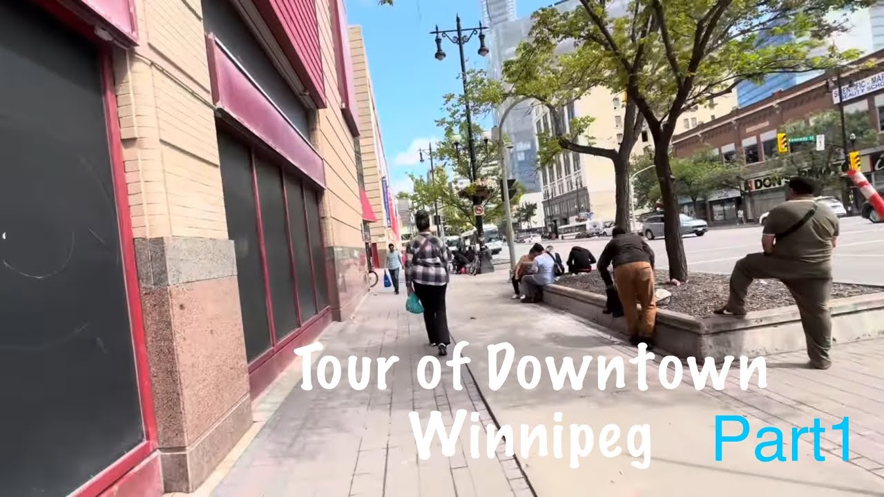 Downtown Winnipeg Sidewalk Tour #canada #canada #police #winnipeg #travel #photography #vlog 