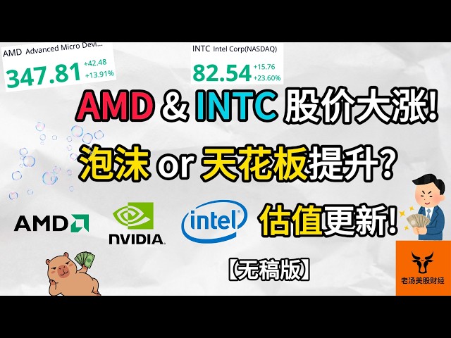AMD &amp; Intel 股价大涨! 泡沫 or 天花板提升? AMD 英伟达 Intel 估值更新! (无稿版)【美股分析】