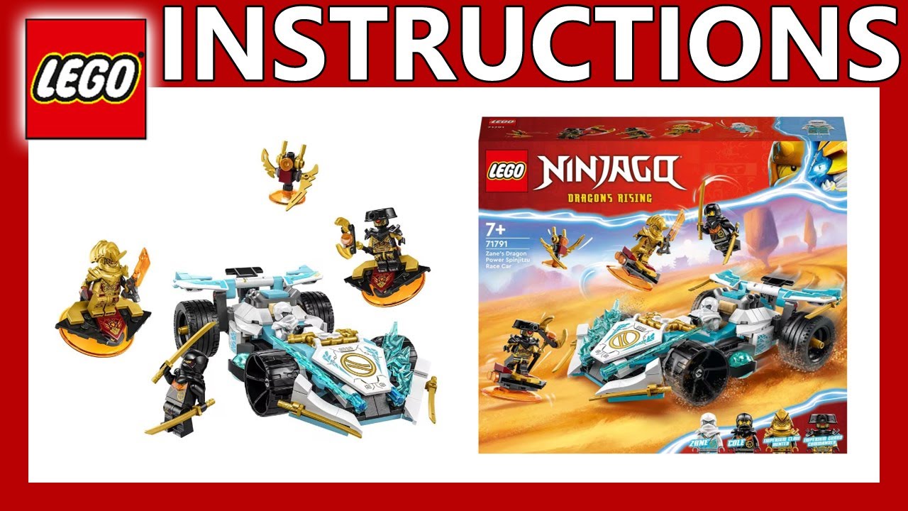 LEGO instructions | Zane's Dragon Power Spinjitzu Race Car | 71791
