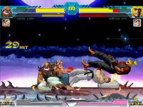 Gouken and Sheng Long Vs. Master Ryu and Dragon Ken