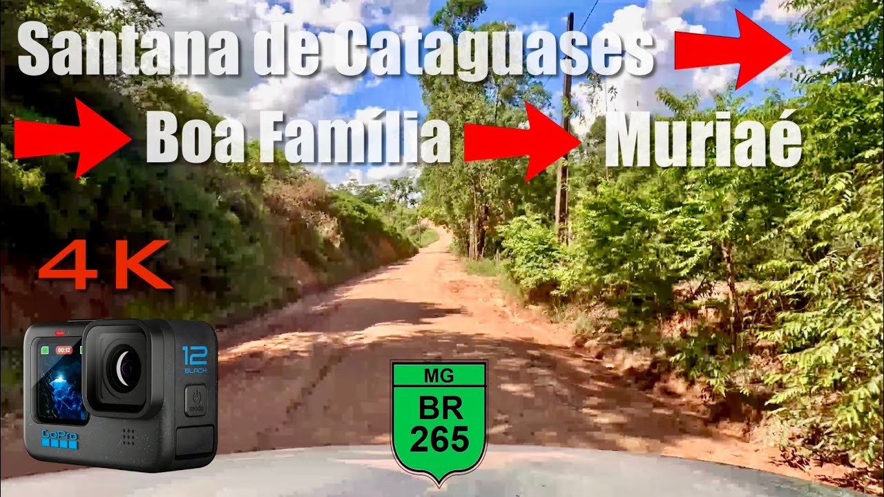 De Santana de Cataguases (MG) até Muriaé, por Boa Família. A rota mais curta, com estrada de terra. 