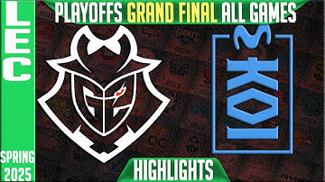 G2 vs MKOI Highlights ALL GAMES | GRAND FINALS LEC Playoffs 2025 | G2 Esports vs Movistar KOI
