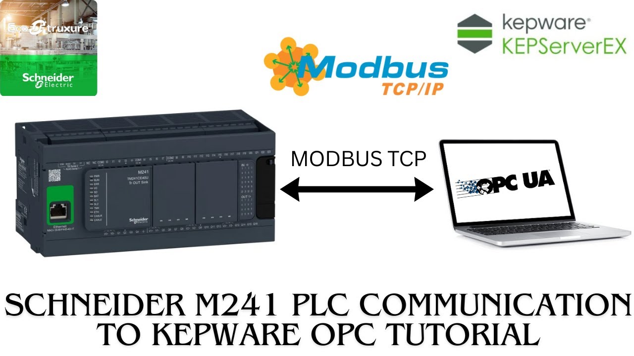 How to connect Schneider M241 PLC to kepware KEPserverEX OPC server ...