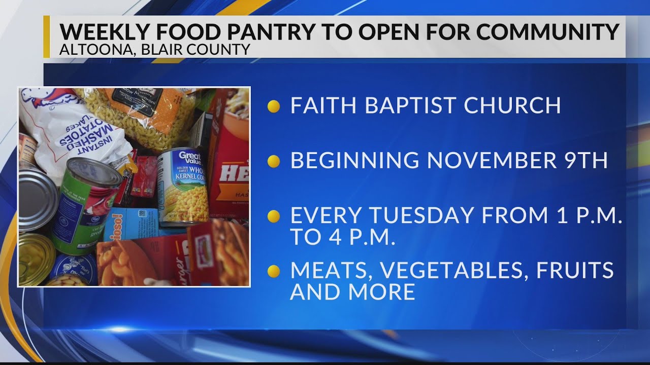 New food pantry opening in Altoona church YouTube