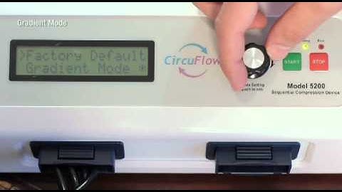 CircuFlow™ 5200 Lymphedema Compression Pump: Gradient Mode Operation
