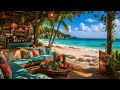 Tropical Beach Café Ambience 🌴 Ocean Waves, Cozy Island Lounge & Relaxing Paradise Sounds (3 Hours)