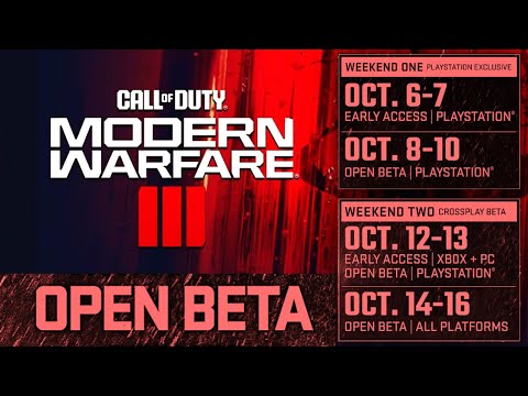 Modern Warfare 3 Beta Dates Revealed! (PS5/PS4, Xbox, PC) MW3 Beta Release  Dates! Beta Redeem Codes 