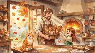 🍞 A Cozy Autumn Morning at the Village Bakery | Relaxing Ghibli Style ASMR Animation