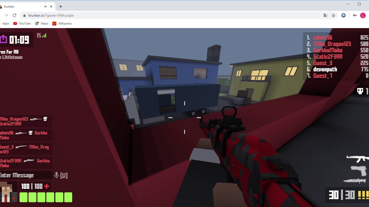 Krunker.io Red Drip Unlock and Gameplay YouTube