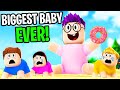 Can We Be The BIGGEST BABY EVER In ROBLOX?! (BABY SIMULATOR!)