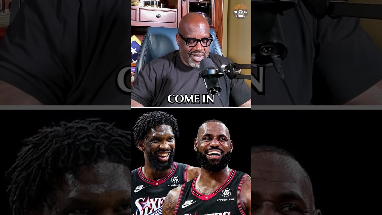 SHAQ says KEY to SIXERS SUCCESS is JOEL EMBIID even with adding LEBRON and JAYLEN BROWN #nba #sixers