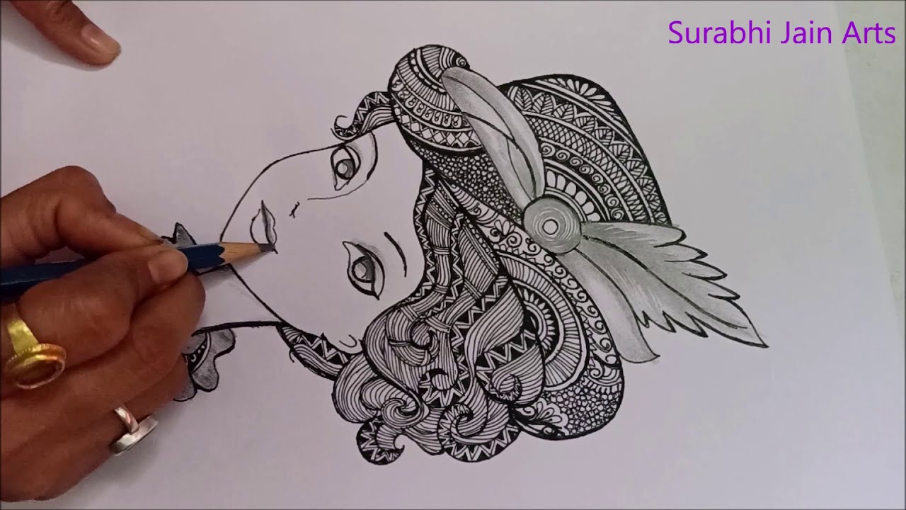 Pencil Sketch Design of Creative Peacock with Freehand Art Style. Stock  Photo - Image of detailing, pencildrawing: 232974498