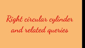 How to find equation of right circular cylinder |  Equation of right circular cylinder | Cylinder