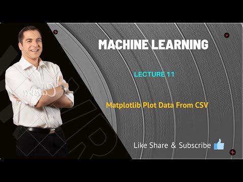 Machine Learning | Lecture 11 -  Matplotlib Plot Data From CSV