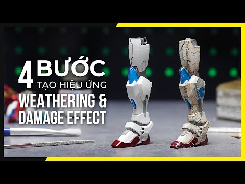 Video 4 bước đơn giản Weathering và Damage Effect mô hình... - youtube