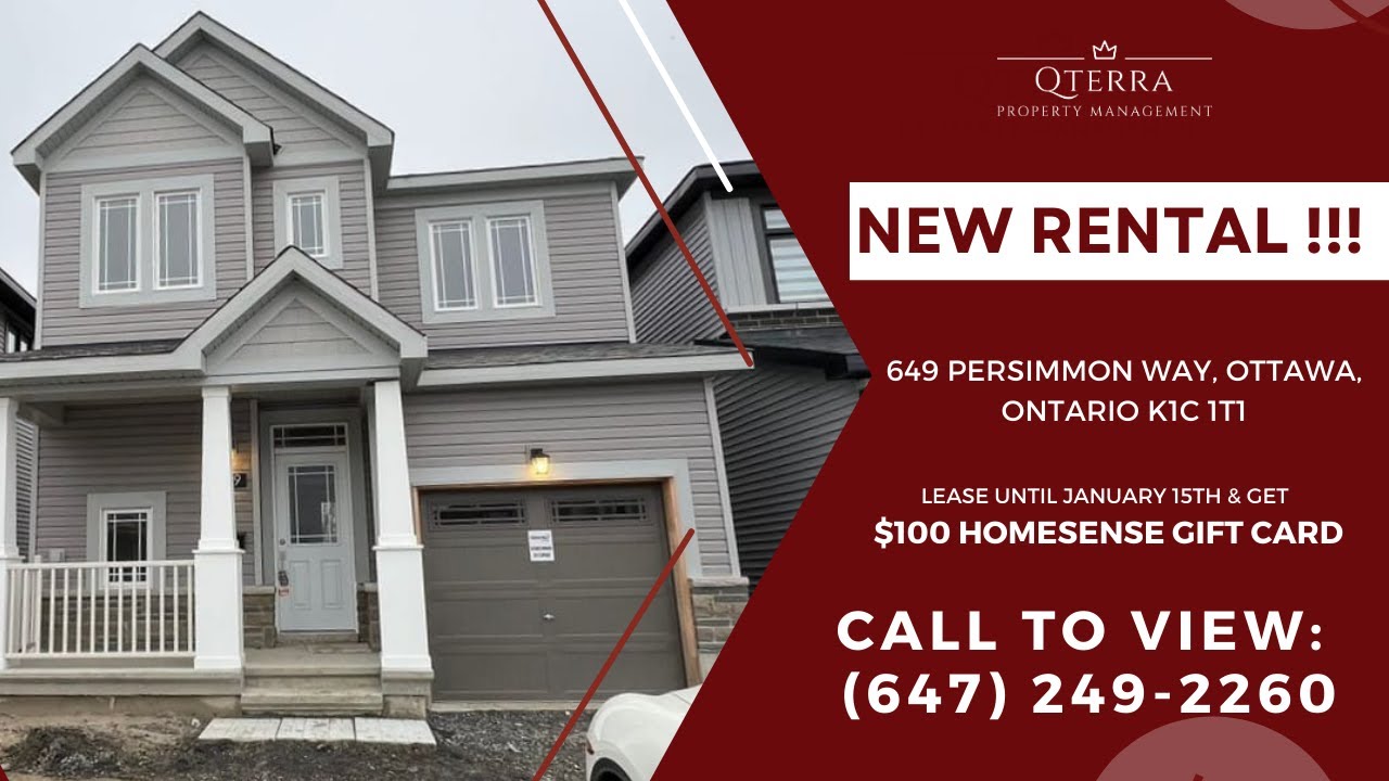BEAUTIFUL BRAND NEW DETACHED HOUSE FOR RENT IN OTTAWA 2895 YouTube