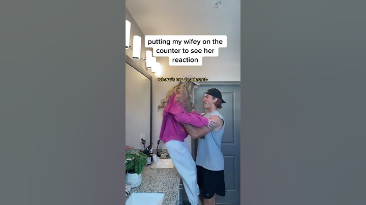 Putting my wife on the counter to see her reaction #shorts