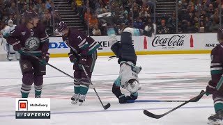 Radko Gudas Sends Brandon Tanev Flying