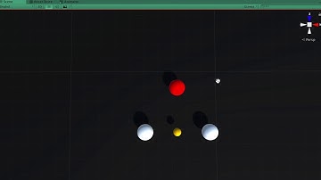 [Unity] Oscillation of two balls bound with a spring.