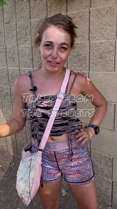 Young homeless girl likes living in the streets