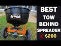 Honest review:  Agri-Fab 45-0463 130-Pound Tow Behind Broadcast Spreader!