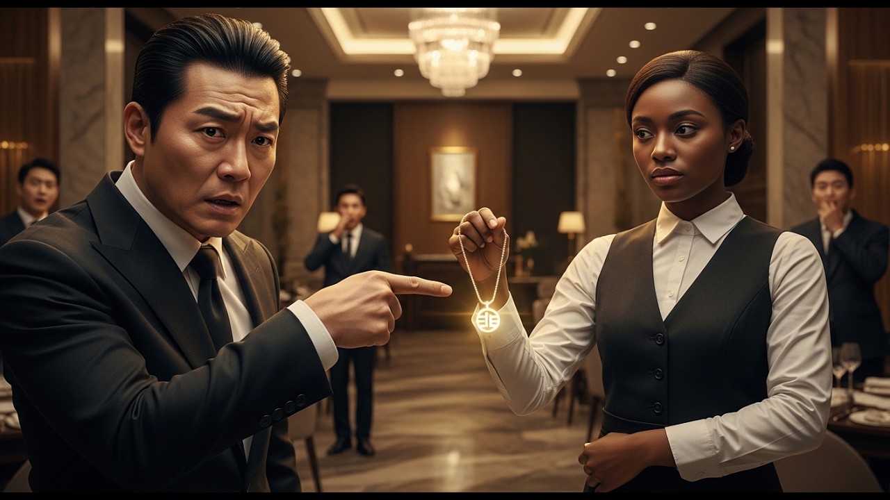 “The Korean Mafia Boss Humiliated the Black Waitress—Seconds Later, He Saw Her Necklace and Turned..
