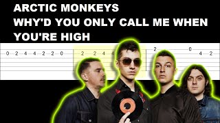 Arctic Monkeys - Why'd You Only Call Me When You're High (Easy Guitar Tabs Tutorial)