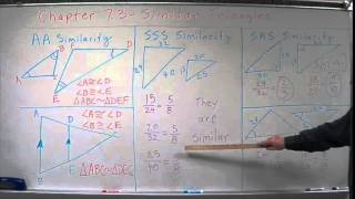 Geometry Chapter 7.3 - Similar Triangles - Sample Problems