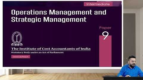 Lets understand the new subject ie. Operations Management and Strategic Managment (syllabus 2022)