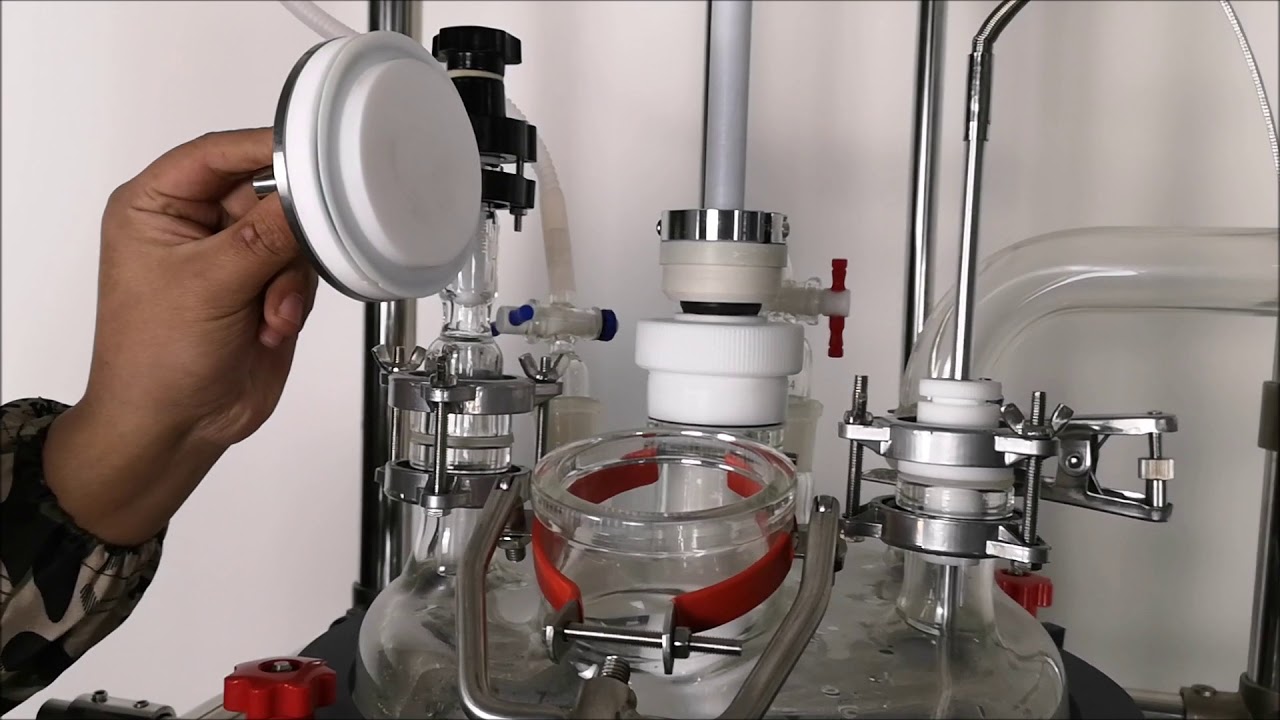 HJLab 10L-100L Jacketed Glass Reactor