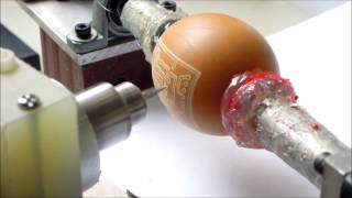 CNC egg engraving (PCB on an egg)
