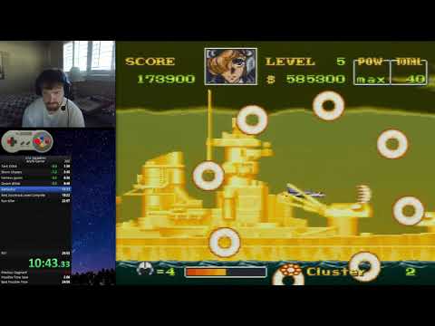 U N Squadron Any% All Levels Gamer run Former World Record 24:57