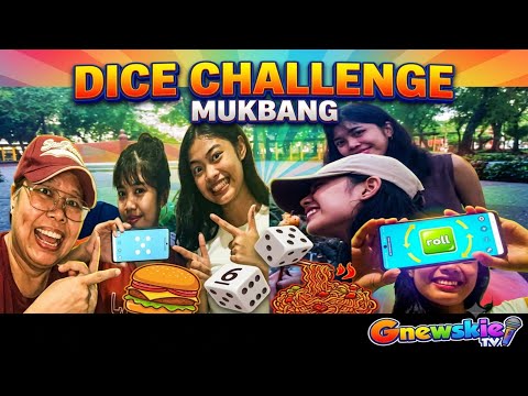 DICE CHALLENGE MUKBANG (STREET FOOD) WITH ANGGE AND BONINAY || @gnewskietv #mukbang #foodmukbang