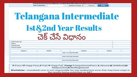 TS intermediate results 2020 -  How to check Telangana state intermediate results - TS 1st&2nd inter