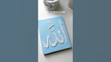 Allah name calligraphy using tissue paper ☁️ #shorts #arabiccalligraphy